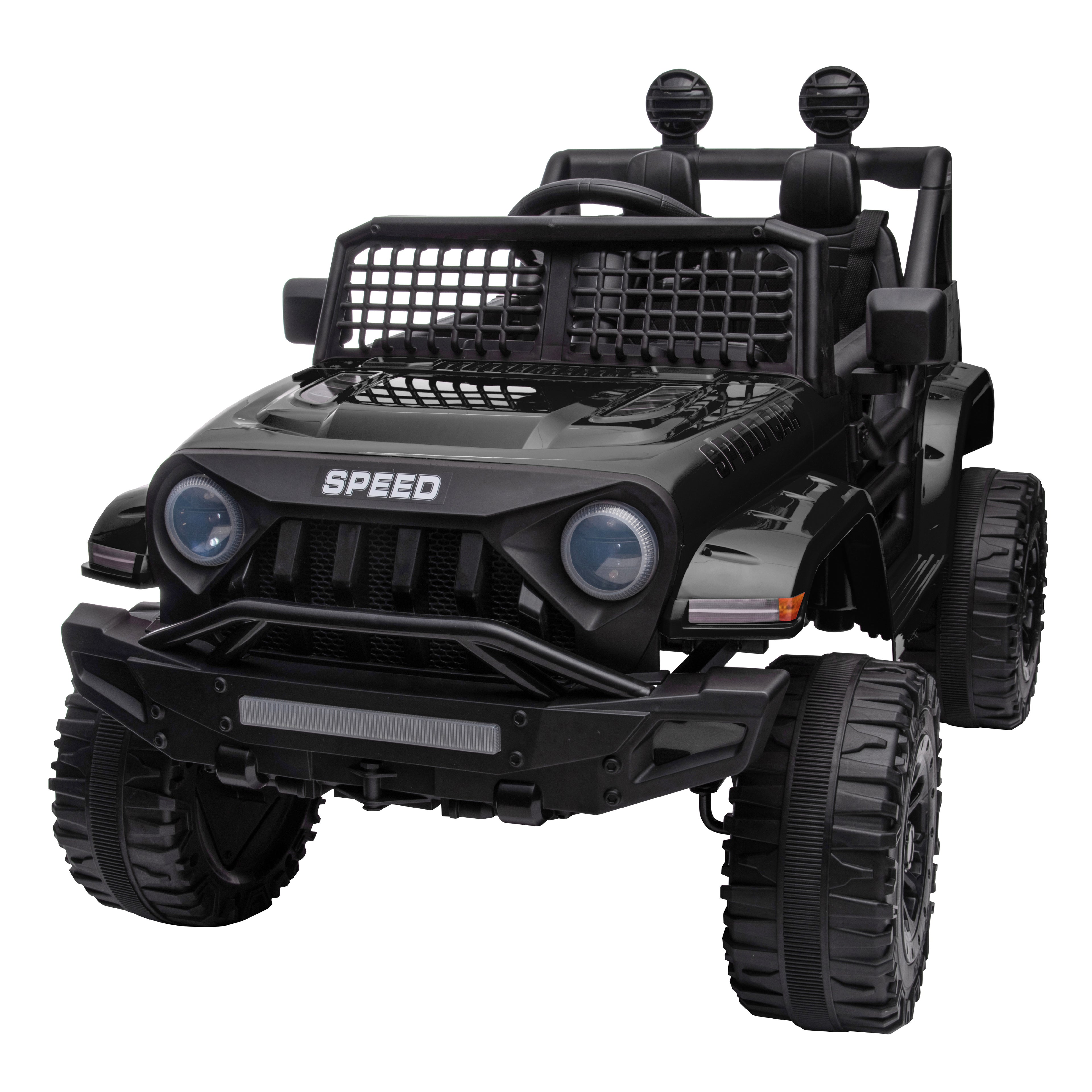 BKIRNP Kids Electric Ride On Truck 12V Power Battery Car w/ Remote Control MP3 Bluetooth Music