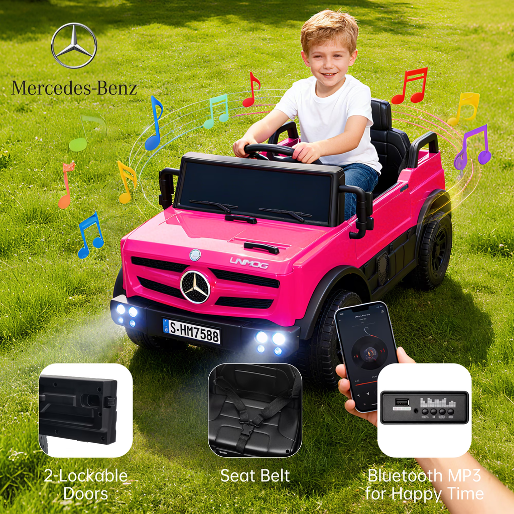 BKIRNP 12V Ride on Toys Electric Car, w/Parent Remote Control,Age for 1-4 Boys,Girls,Kids,Pink