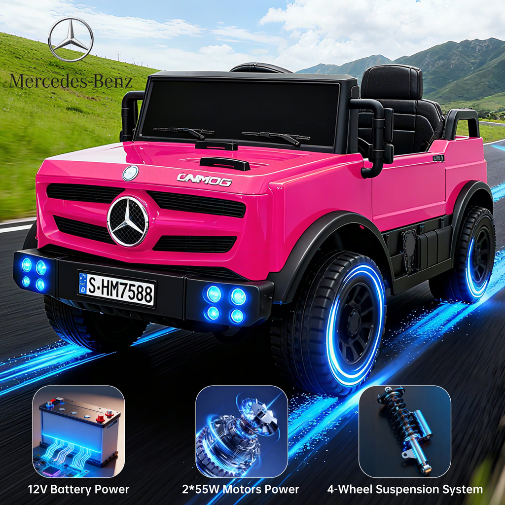 BKIRNP 12V Ride on Toys Electric Car, w/Parent Remote Control,Age for 1-4 Boys,Girls,Kids,Pink