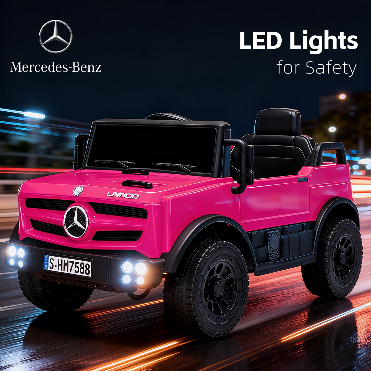BKIRNP 12V Ride on Toys Electric Car, w/Parent Remote Control,Age for 1-4 Boys,Girls,Kids,Pink