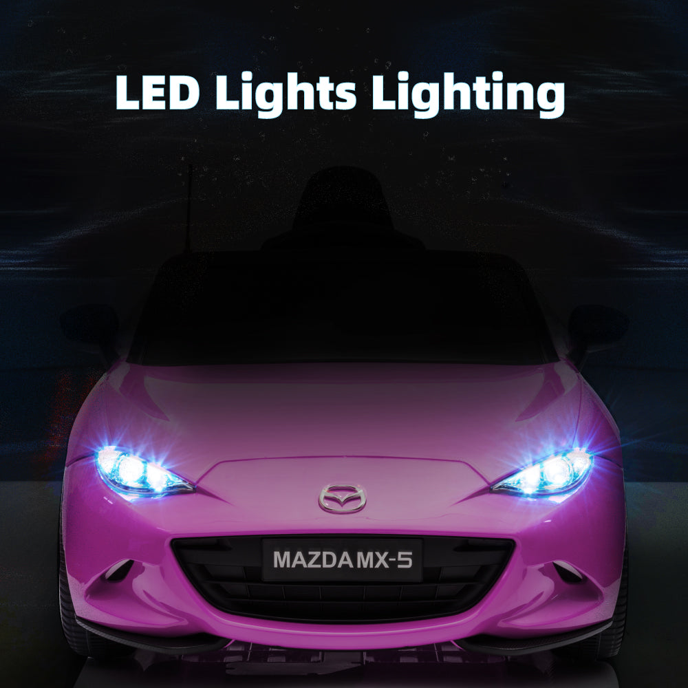 Mazda MX-5 Licenced Ride on Car w/Remote Control & Bluetooth Music (12V)