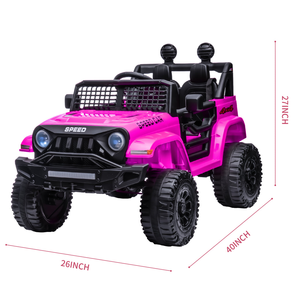 BKIRNP Kids Electric Ride On Truck 12V Power Battery Car w/ Remote Control MP3 Bluetooth Music